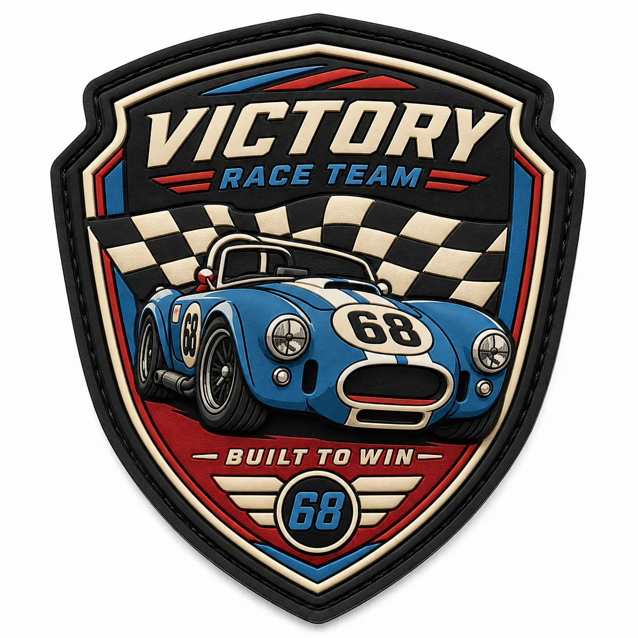 Victory Race Car PVC Patch